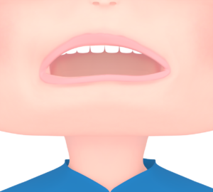 納得できない口のイラスト