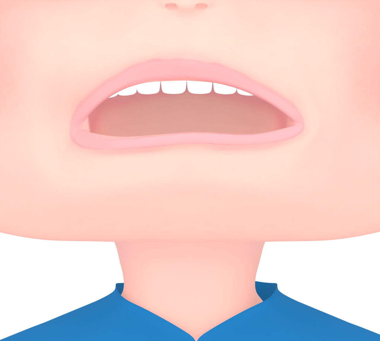 納得できない口のイラスト