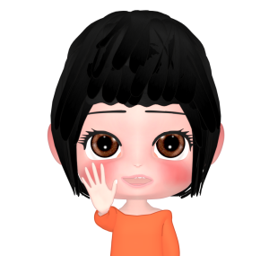 数字の「５」を手の指で伝える女性のイラスト