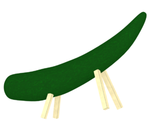 お盆のきゅうりのイラスト（精霊馬）