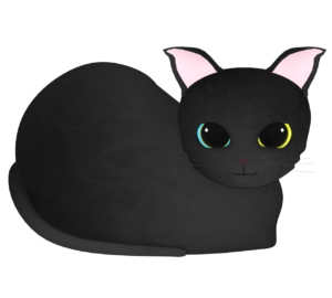 オッドアイの猫のイラスト