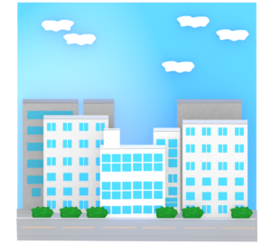 オフィス街のイラスト