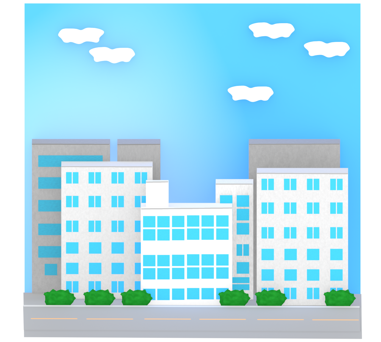 オフィス街のイラスト