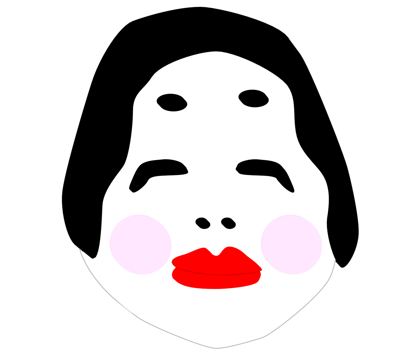 おかめのイラスト