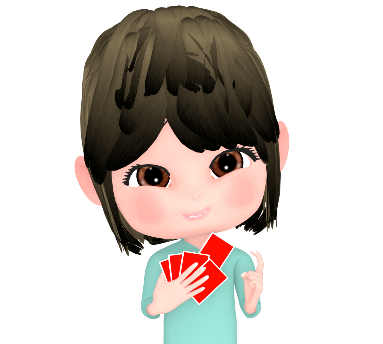 ババ抜きで手札1枚を高くするイラスト