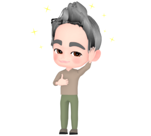 髪の毛が多いおじさんのイラスト