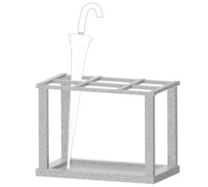 一本の置き傘がある傘立てのイラスト