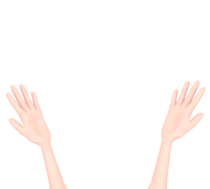 両手を開くイラスト