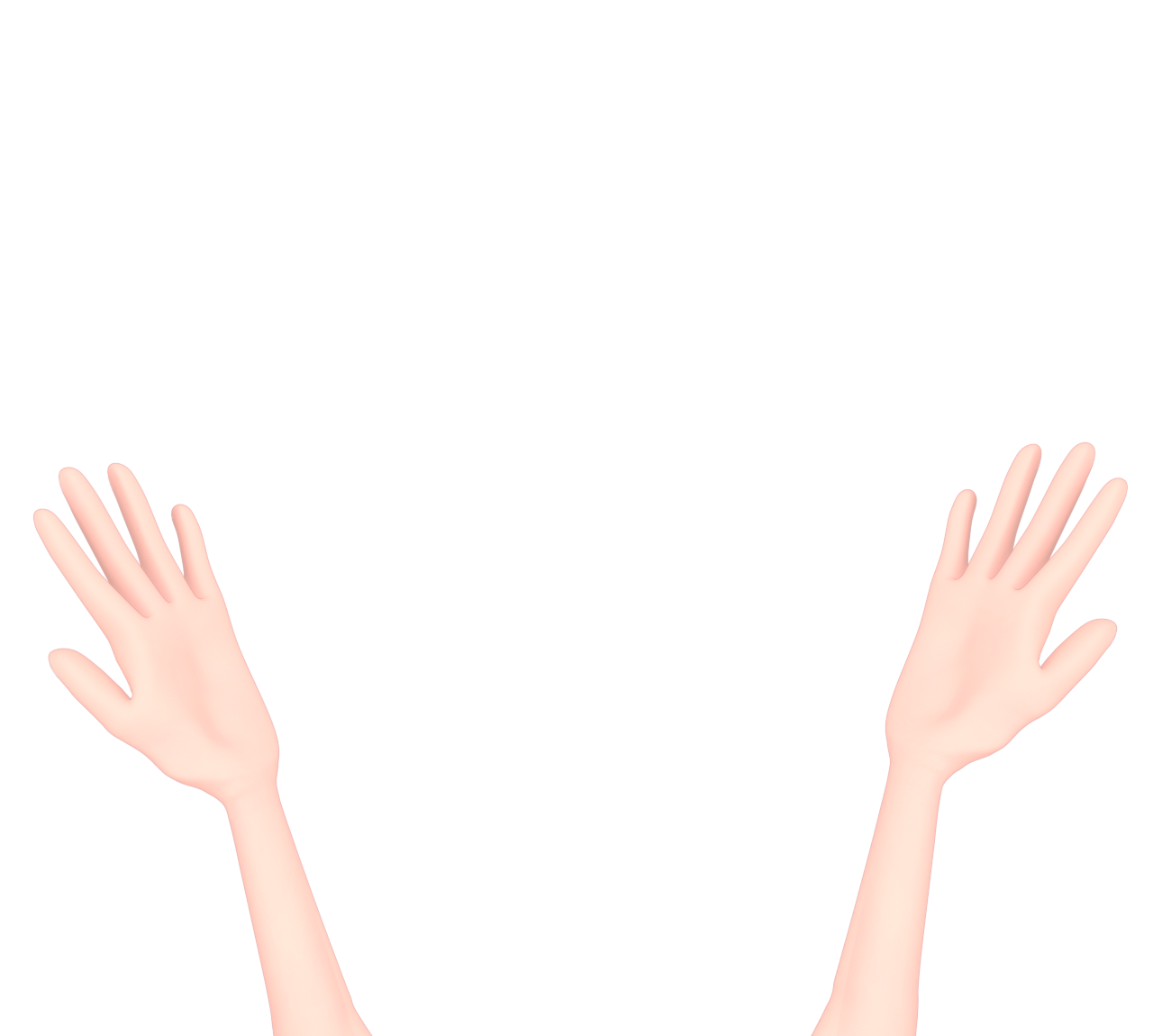 両手を開くイラスト