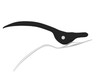 開いたヘアクリップのイラスト