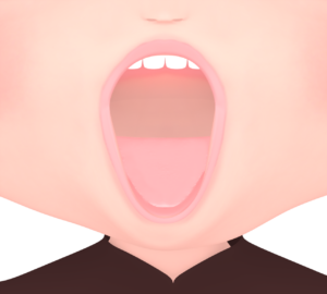 口を大きく開けるイラスト