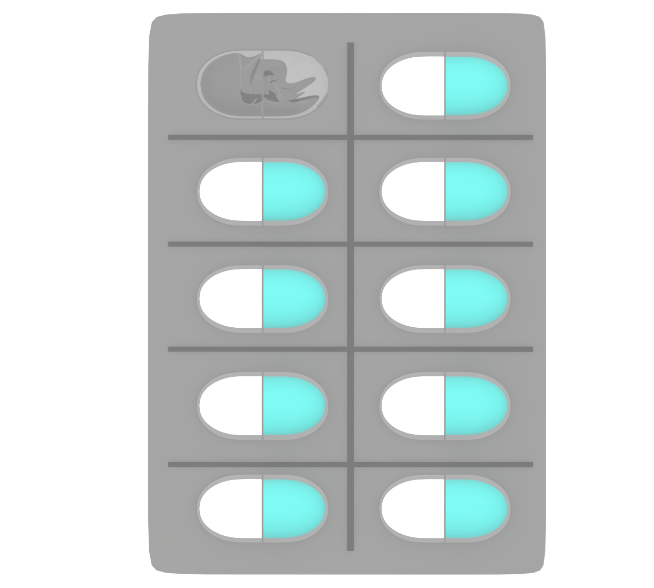 内服薬とPTP包装シートのイラスト