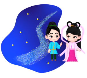 天の川を越える彦星のイラスト