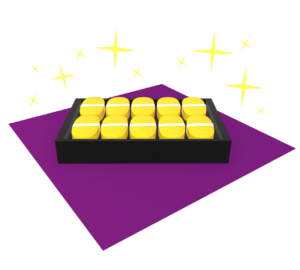 小判が入った箱のイラスト