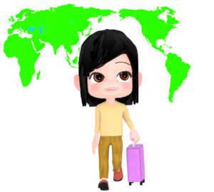 海外旅行のイラスト