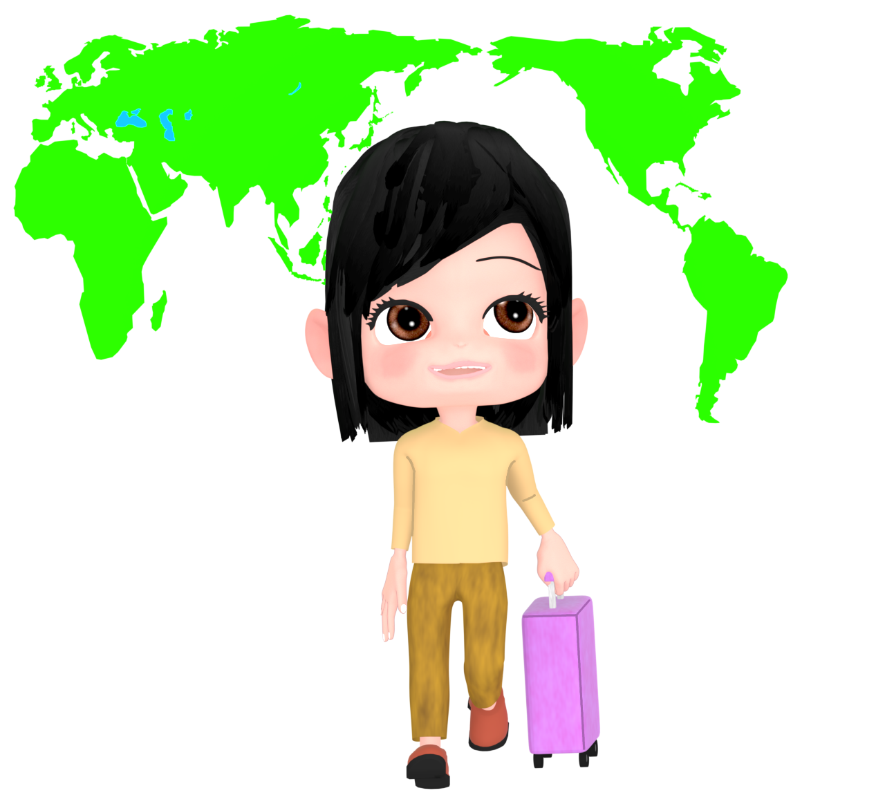 海外旅行のイラスト