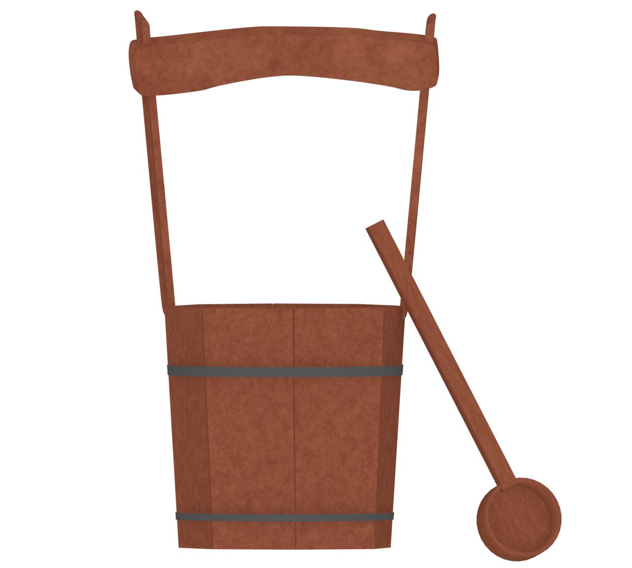 手桶と柄杓のイラスト