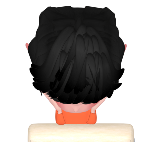 辛そうに座っている女性のイラスト