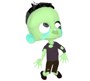 苦しそうなゾンビのイラスト