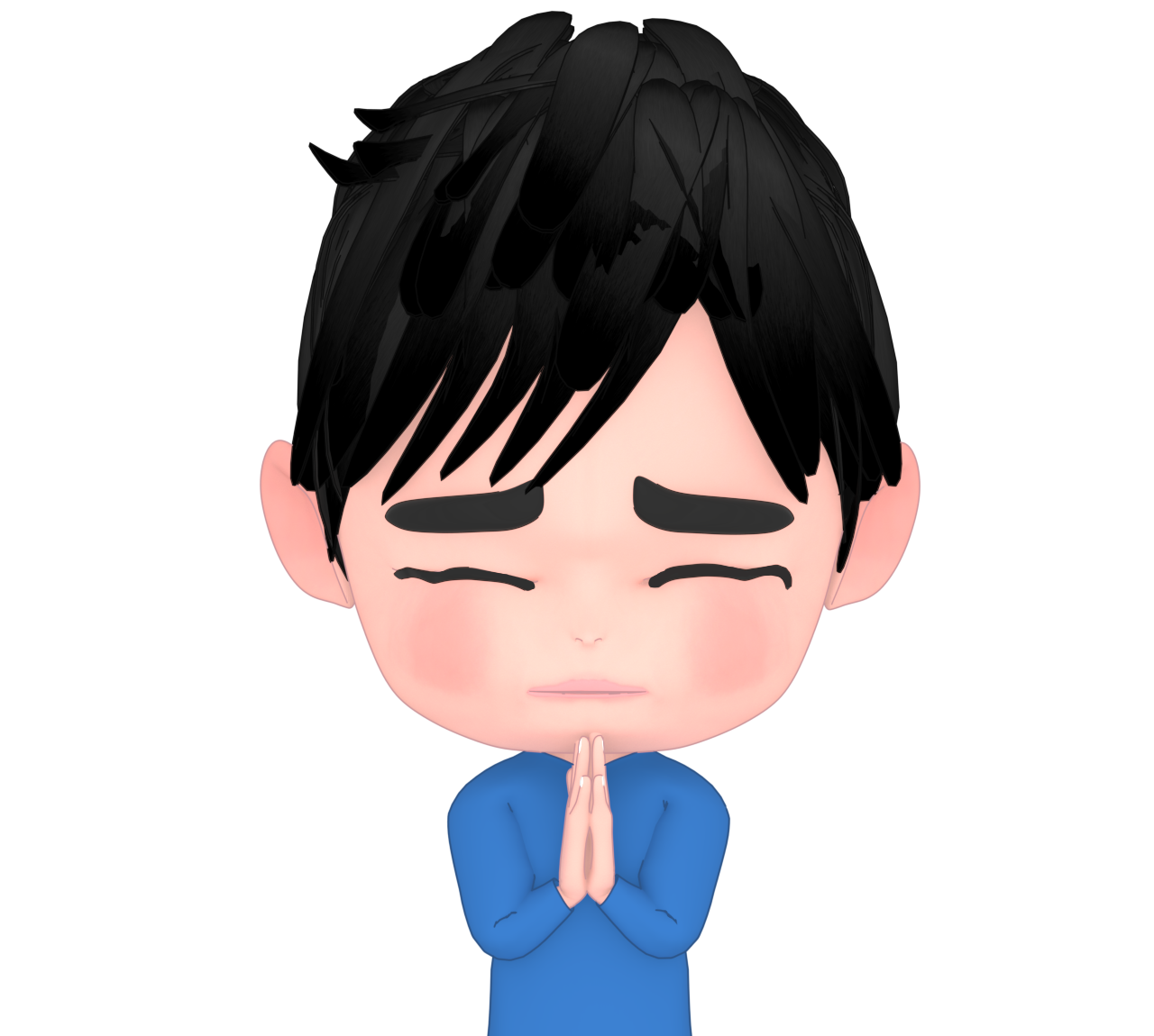 合掌をするイラスト