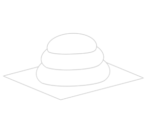 敷く紙とお餅のイラスト