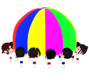 パラバルーンのイラスト