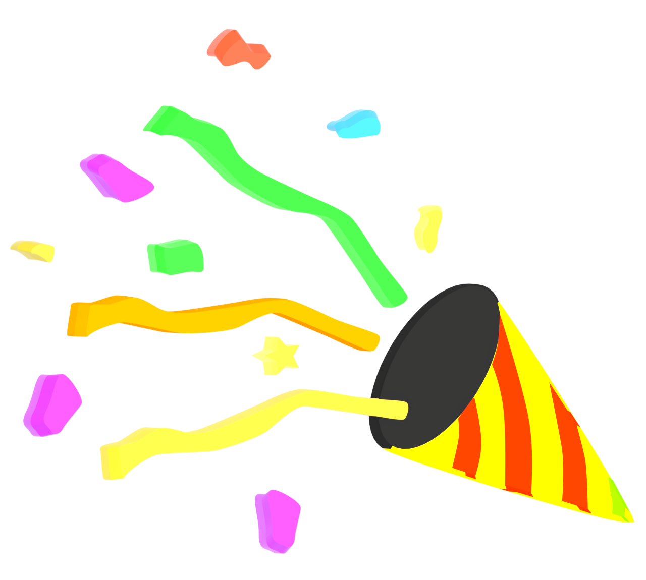 パーティーグッズのクラッカーのイラスト