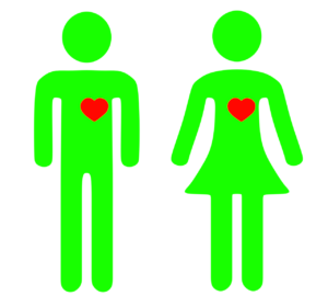 人のハートのマーク（男女）