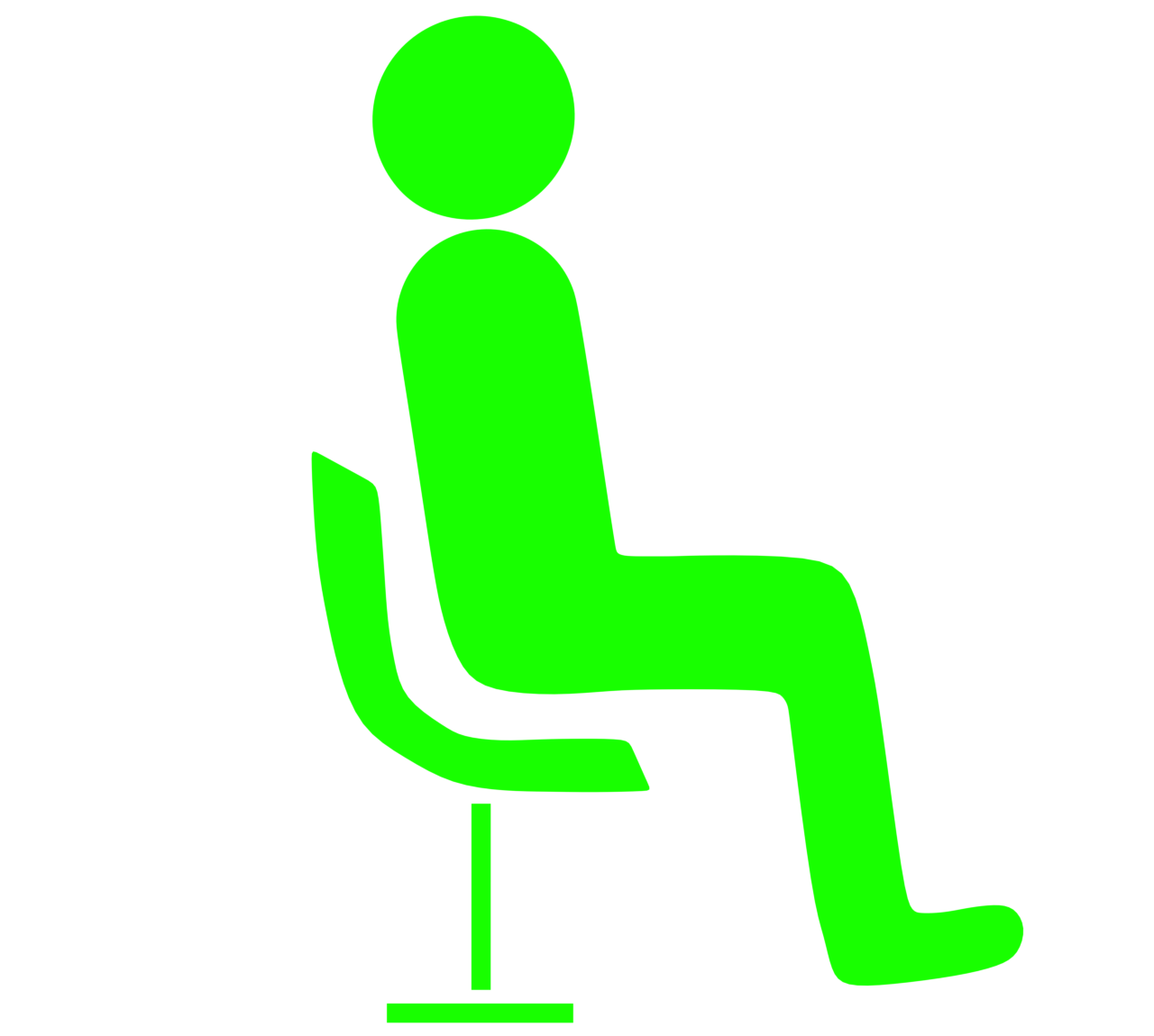椅子に座る人のマーク