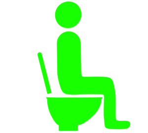 トイレに座る人のマーク
