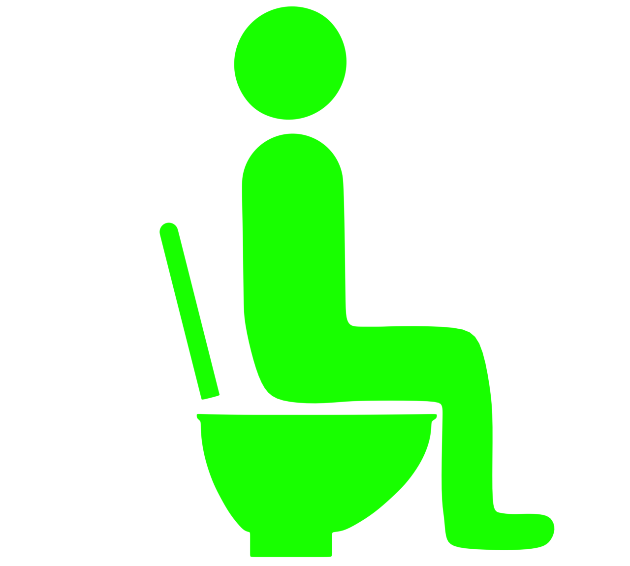 トイレに座る人のマーク
