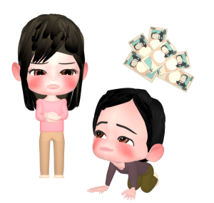 お金を借りる人のイラスト