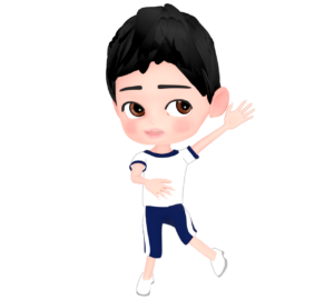 体育でダンスを踊る男子のイラスト