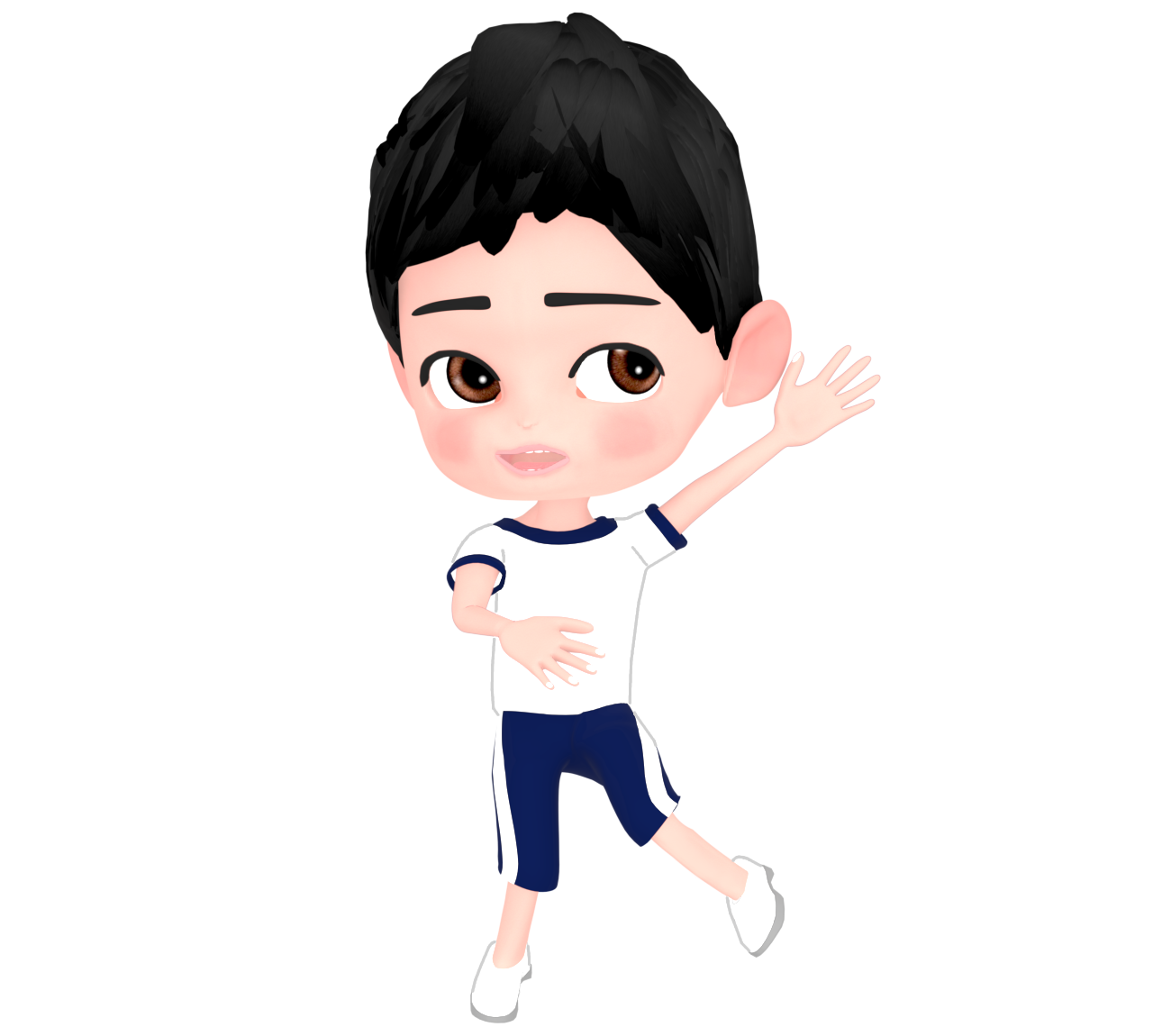 体育でダンスを踊る男子のイラスト