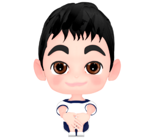 体育座りの男の子のイラスト