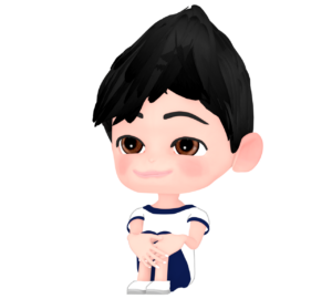 体育座りのポーズをする男子生徒のイラスト