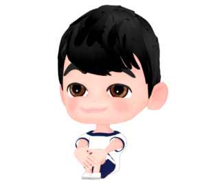 横向きから見る体育座りのイラスト
