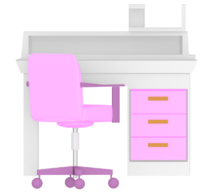かわいい勉強机のイラスト