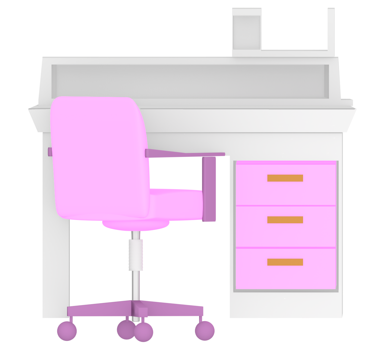 かわいい勉強机のイラスト