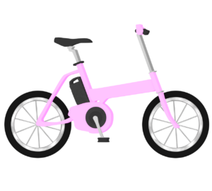 かわいい電気自転車のイラスト