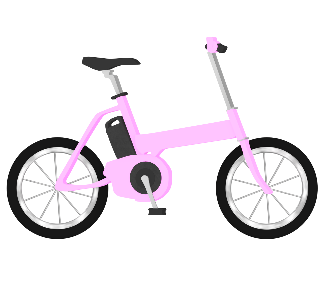 かわいい電気自転車のイラスト