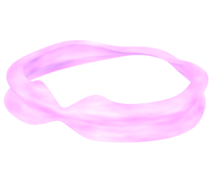 ピンク色のヘアバンドのイラスト