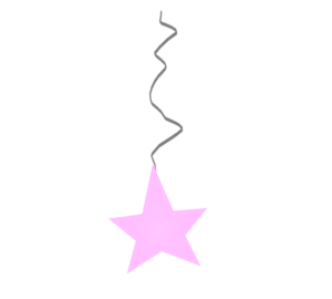 ピンク色の星の飾りのイラスト