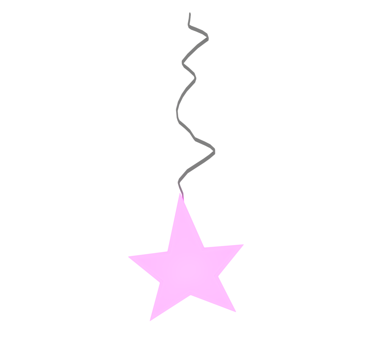 ピンク色の星の飾りのイラスト