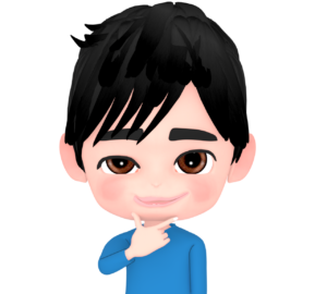 ピストルポーズをする男性のイラスト