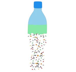 プラスチックごみ問題のイラスト