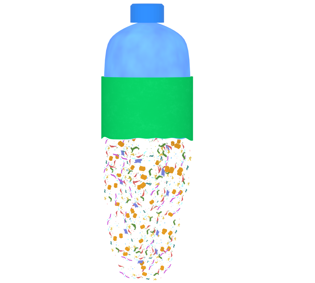 プラスチックごみ問題のイラスト