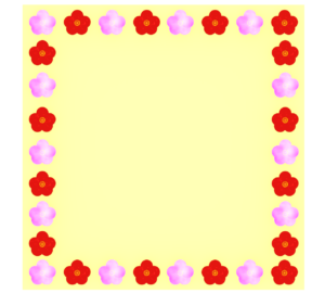 梅の花の枠素材