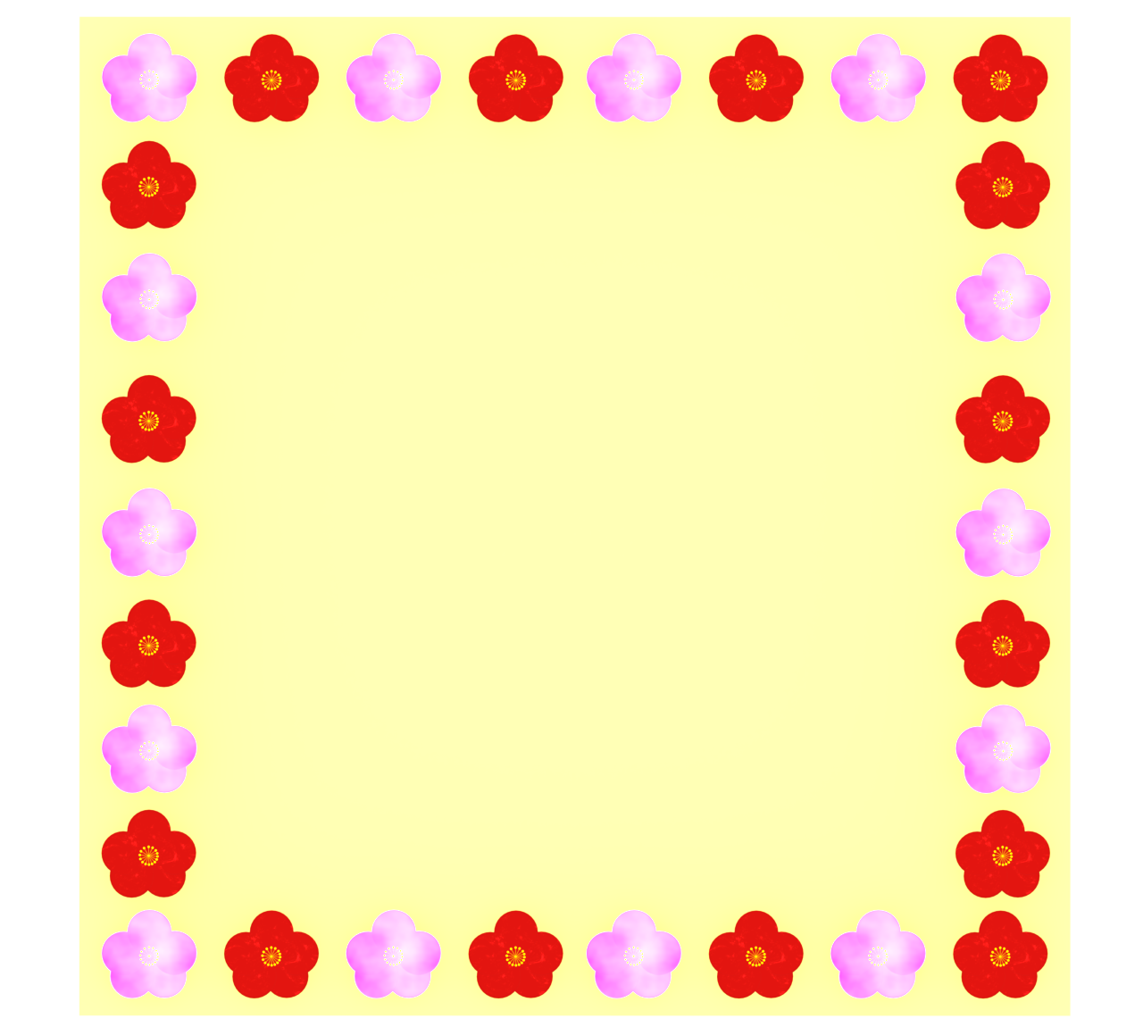 梅の花の枠素材