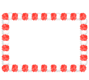 ポンポンで作る無地の案内板のイラスト